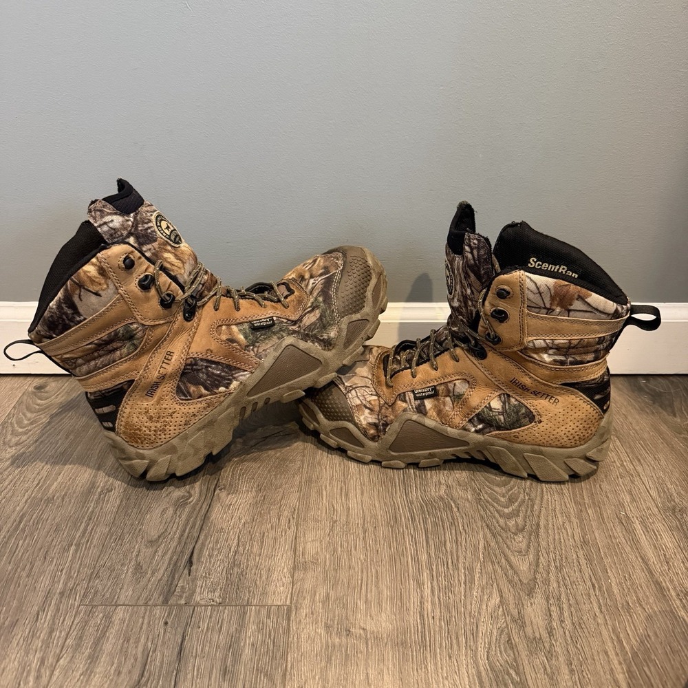 Red Wing Irish Setter Boots Hunt 2870 Vaprtrek Camo Hunting Mens Size 10.5 E2